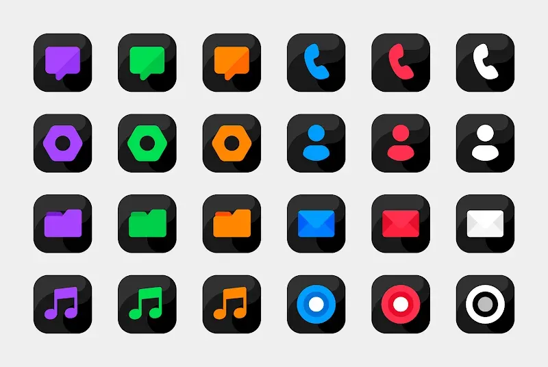 Bastis Black - Icon Pack screenshot 6