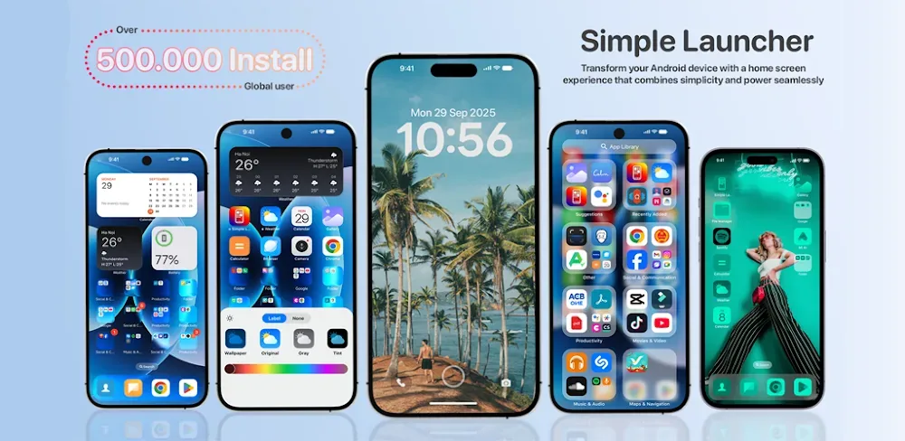 Simple Launcher - Home Screen screenshot 1