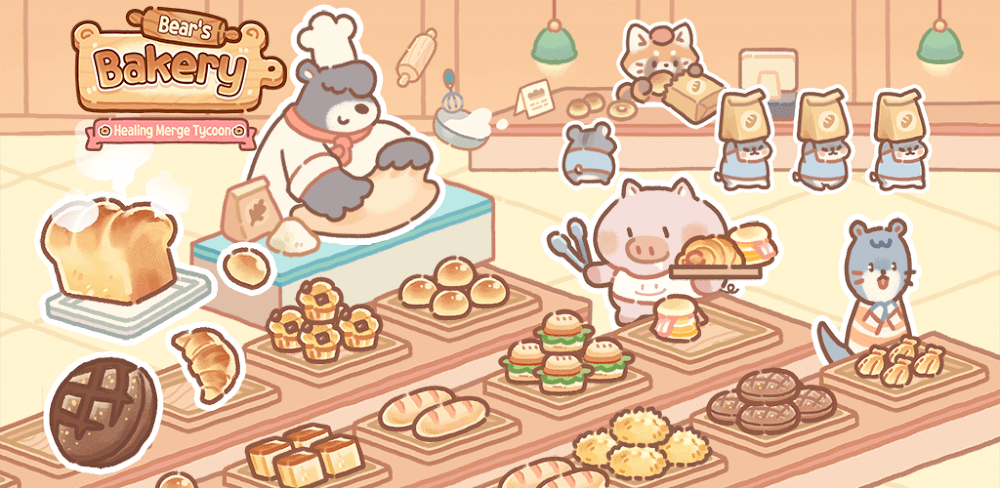 Bear Bakery - Merge Tycoon screenshot 1