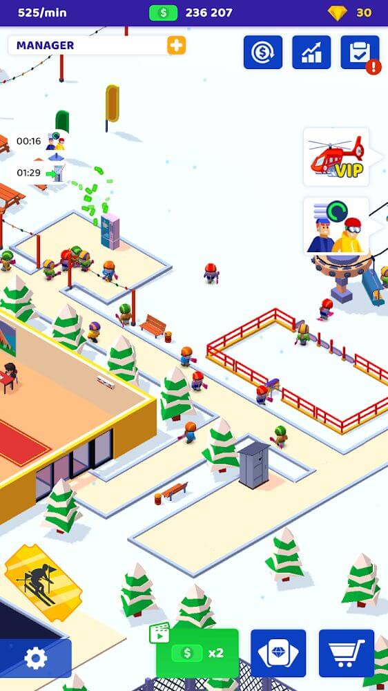 Ski Resort: Idle Snow Tycoon screenshot 2