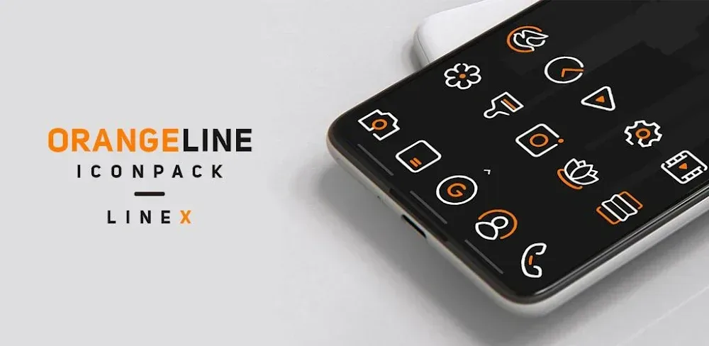 OrangeLine IconPack : LineX screenshot 1