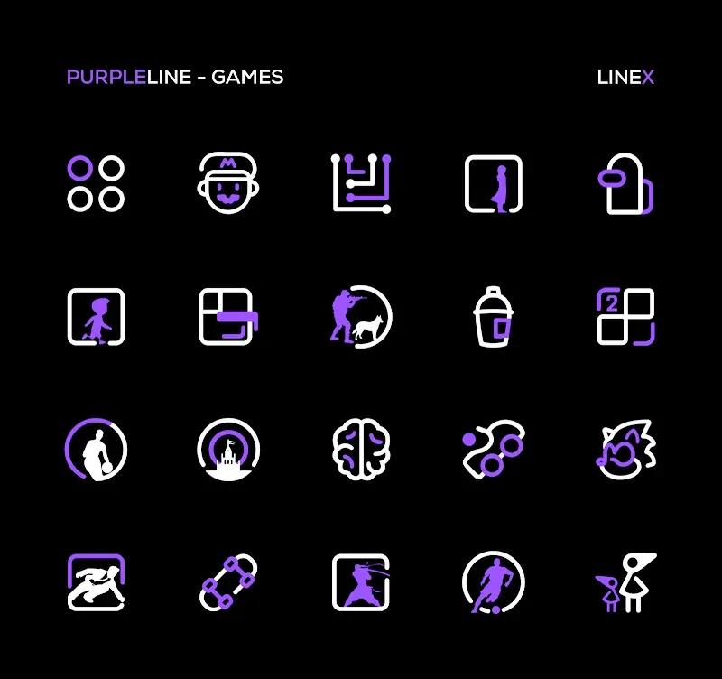 PurpleLine Icon Pack: LineX screenshot 6
