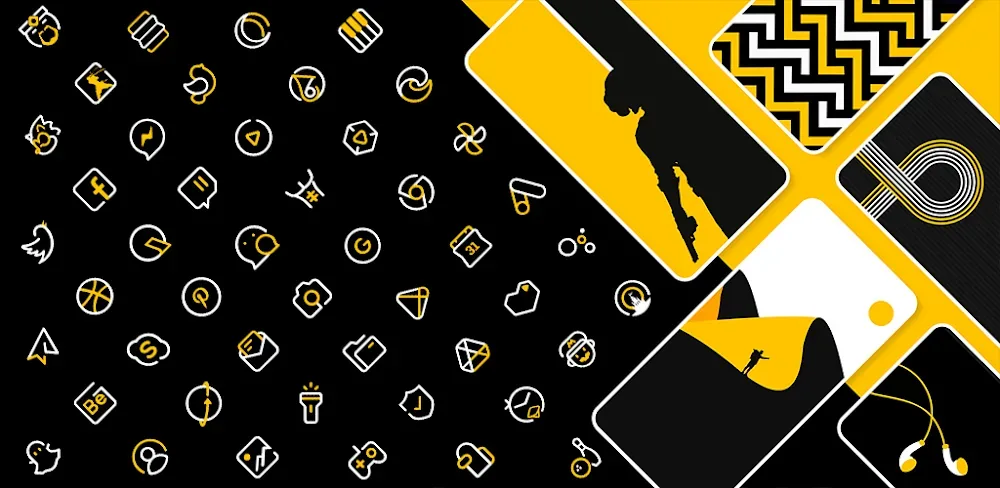 YellowLine Icon Pack : LineX screenshot 1