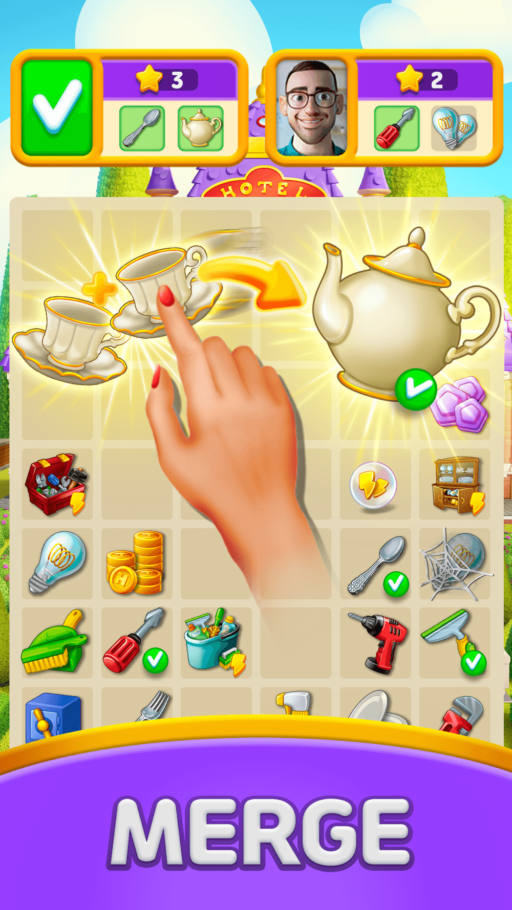 Merge Hotel : Makeover Design screenshot 2