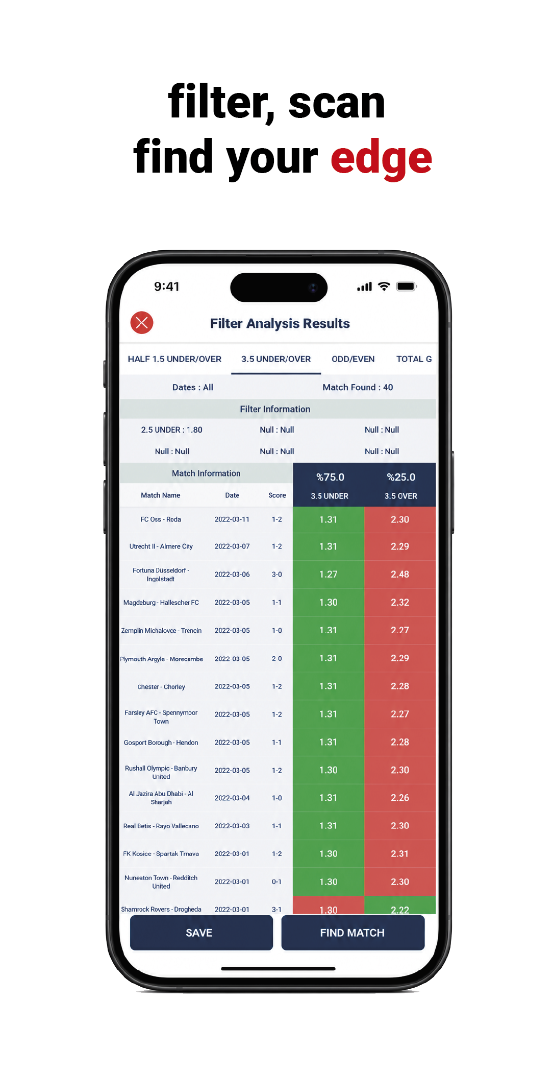 Odds Analysis Classic Screenshot 3