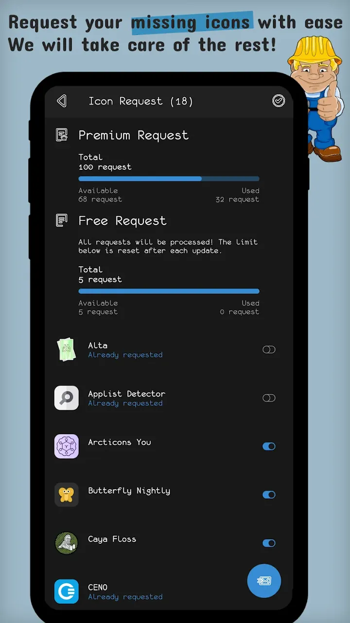 Azulox Icon Pack - Dark Mode screenshot 5