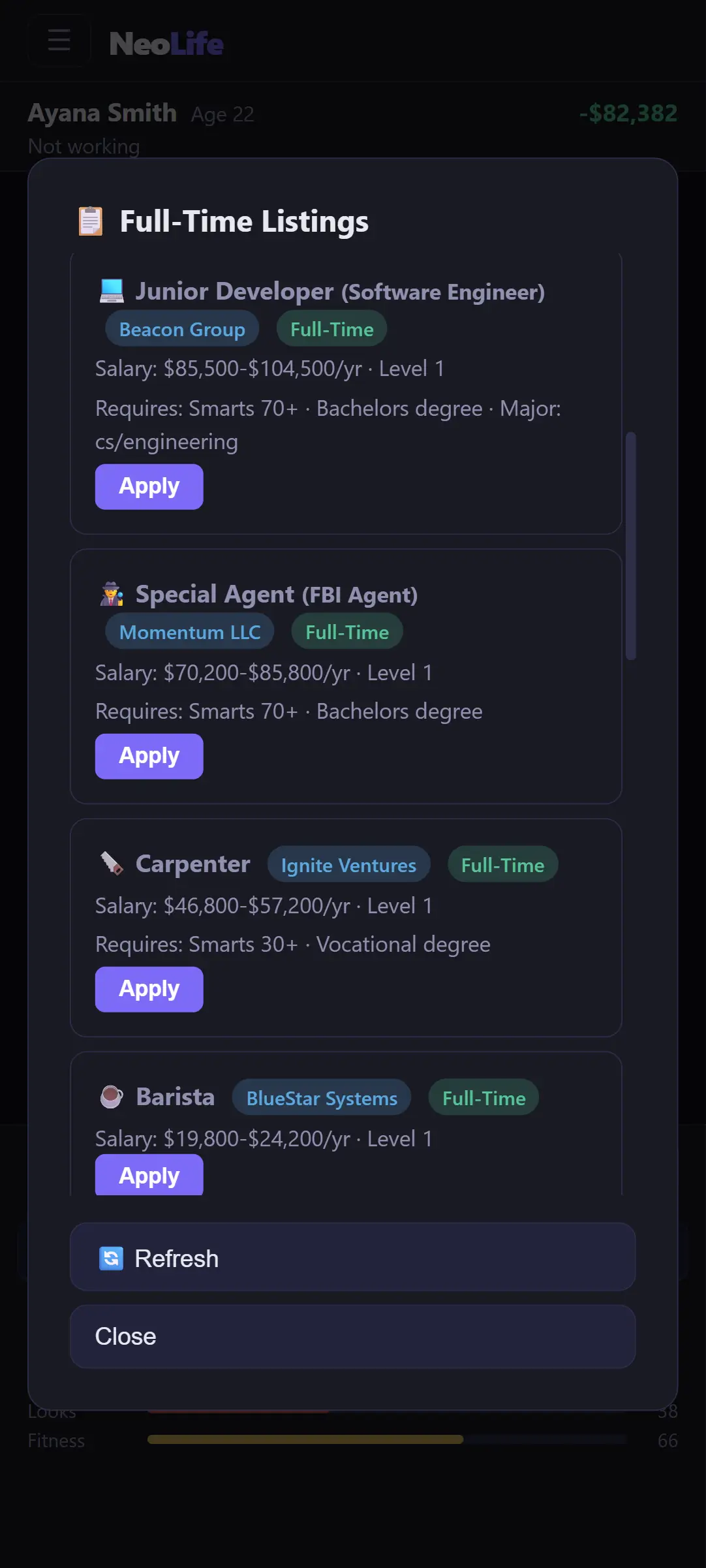 NeoLife - Life Simulator Game screenshot 2