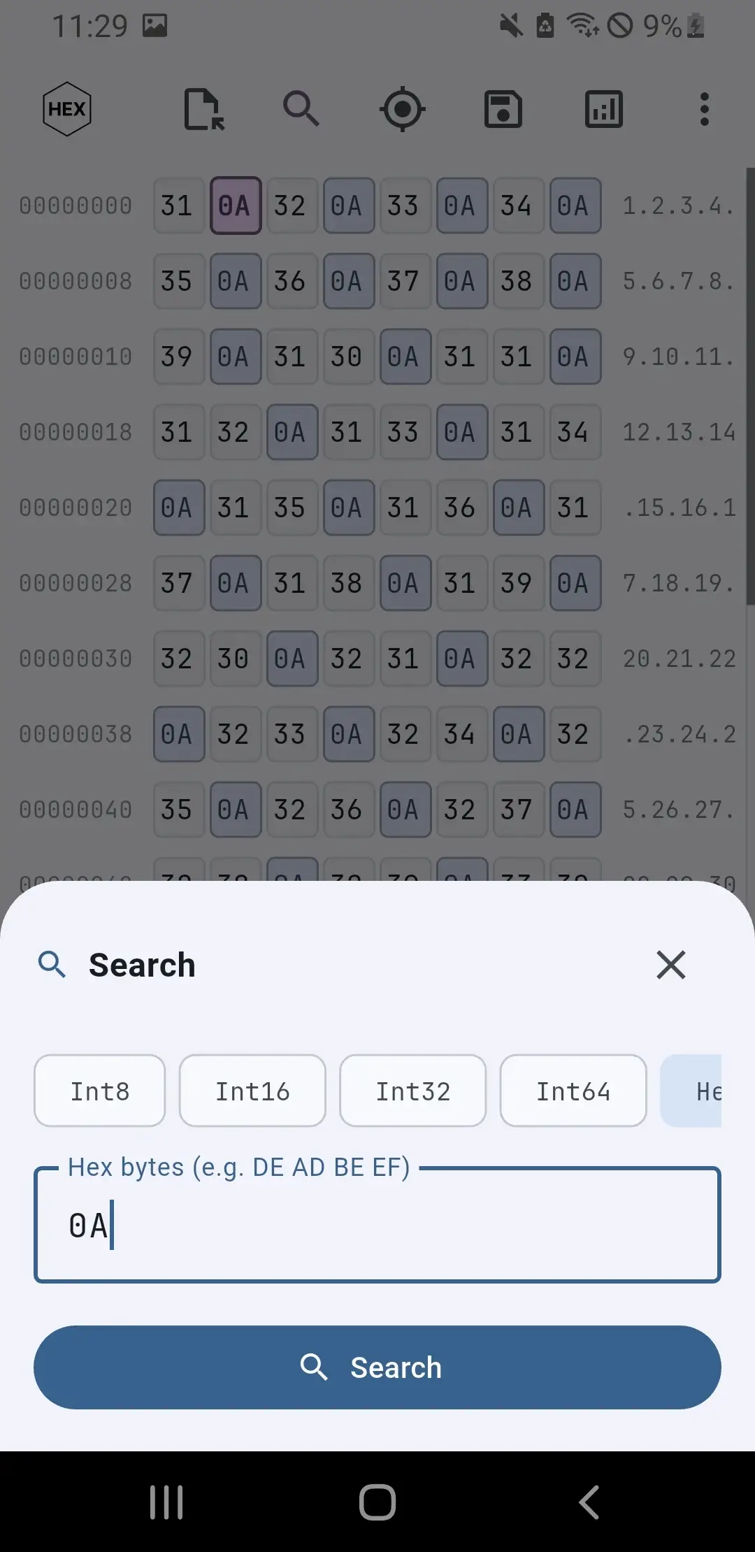 Simple Hex Editor: Read Bytes screenshot 2