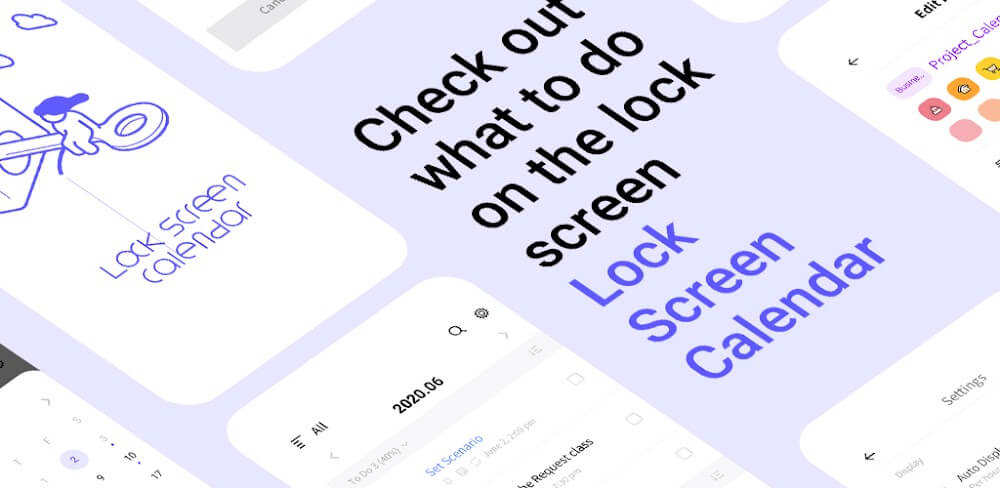 LockScreen Calendar - Schedule screenshot 1
