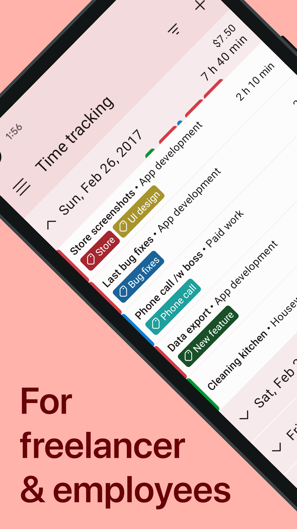 WorkingHours screenshot 2