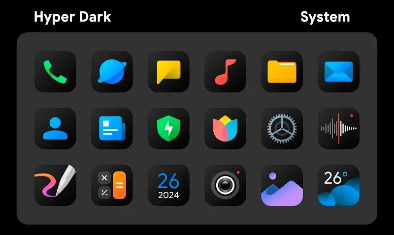 HyperDark - Icon Pack screenshot 3