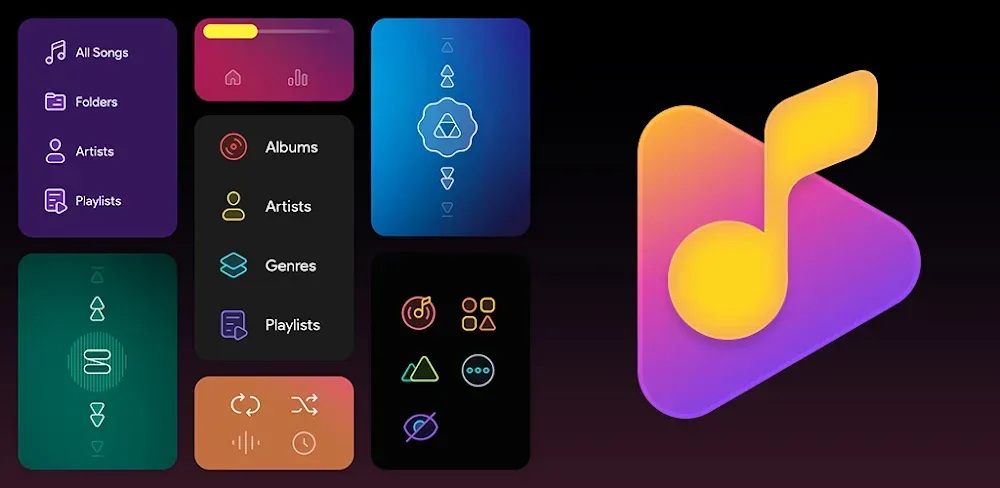 Dais Dark - Poweramp v3 Skin screenshot 1
