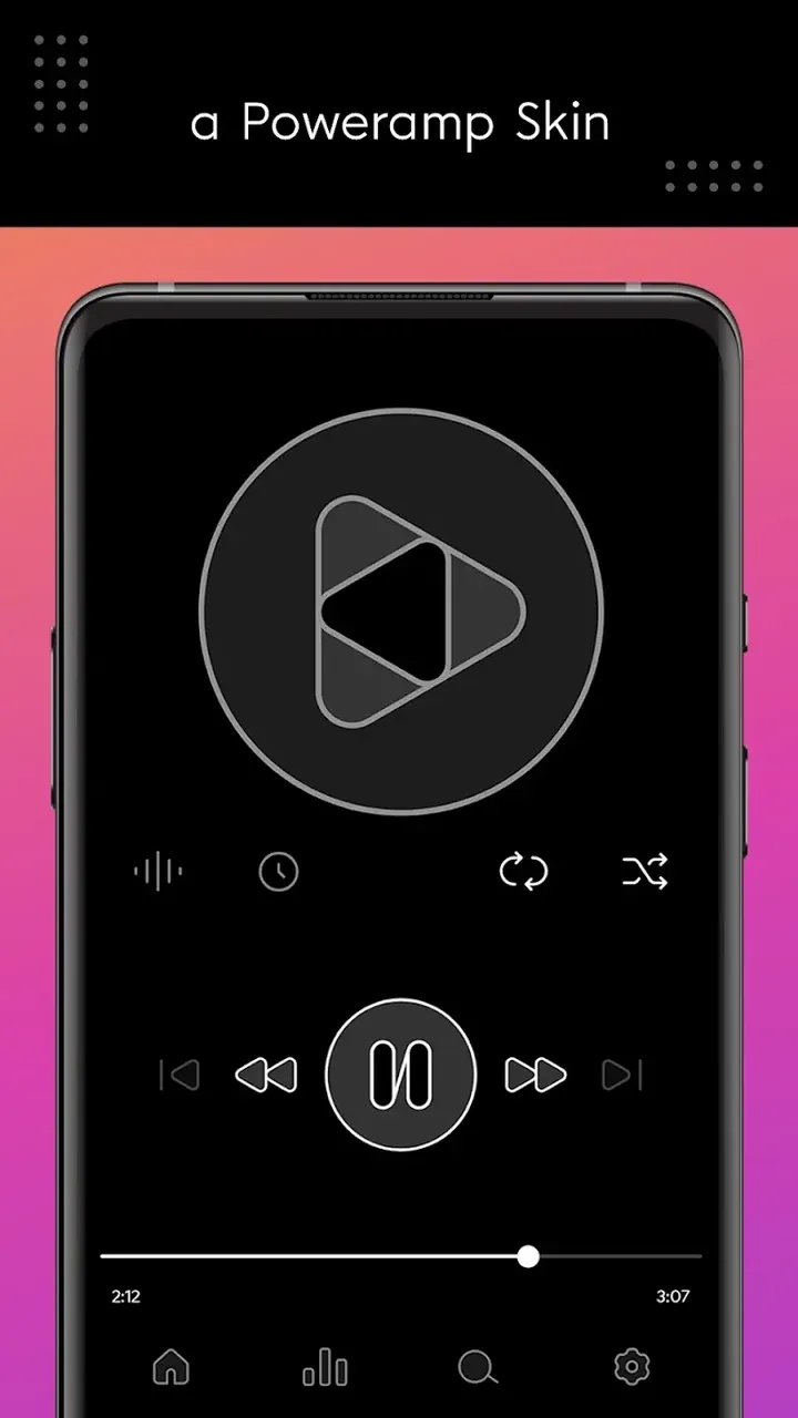 Dais Dark - Poweramp v3 Skin screenshot 3
