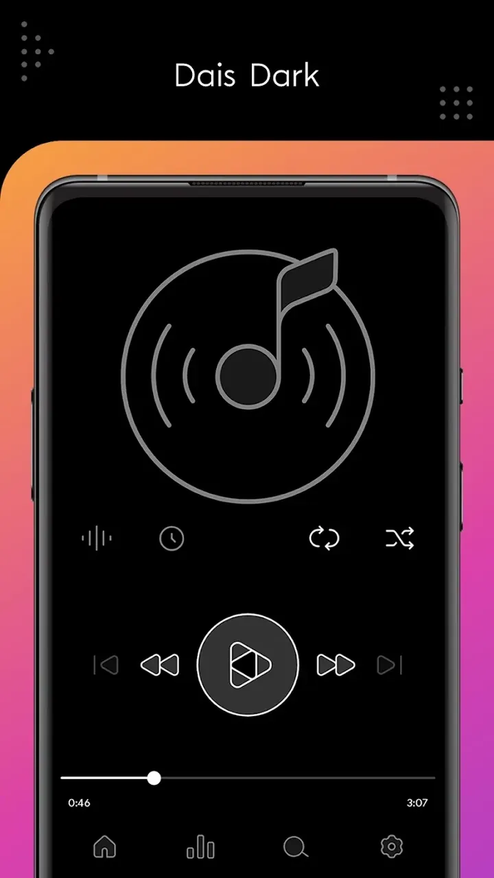 Dais Dark - Poweramp v3 Skin screenshot 2