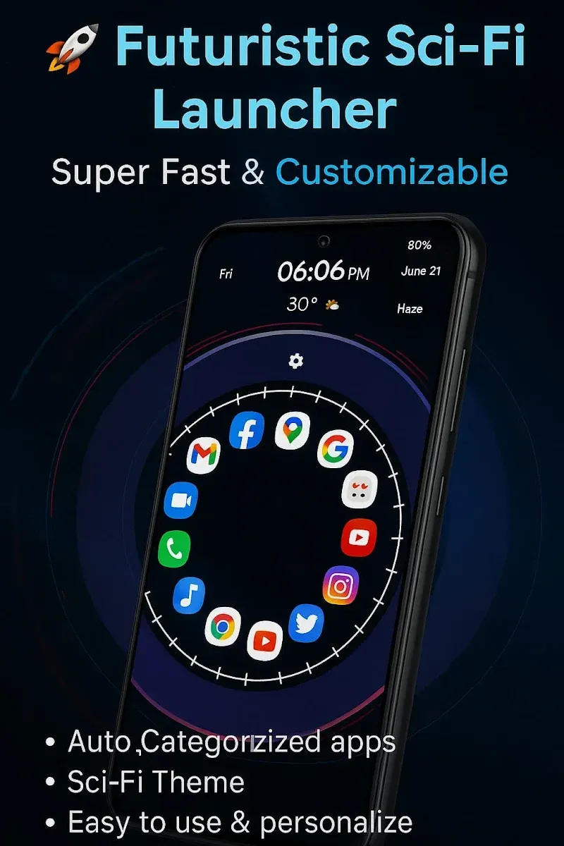 Orbit Launcher - Scifi Theme screenshot 2