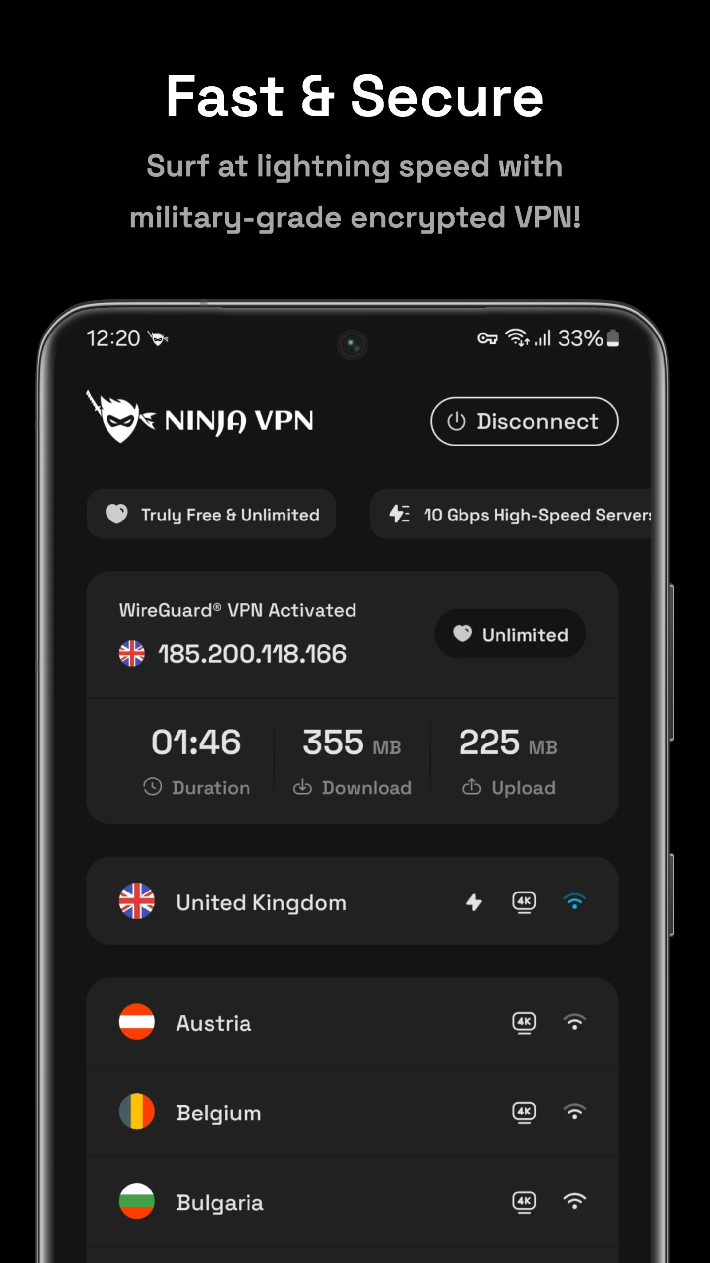 Ninja VPN - Fast & Secure VPN screenshot 2