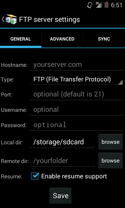 AndFTP File Manager screenshot 2