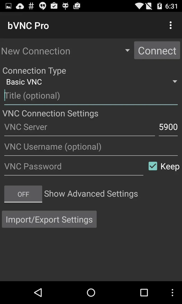 bVNC Pro screenshot 2