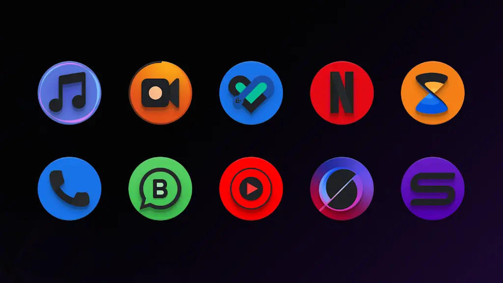 Baked Dark Icon Pack screenshot 7