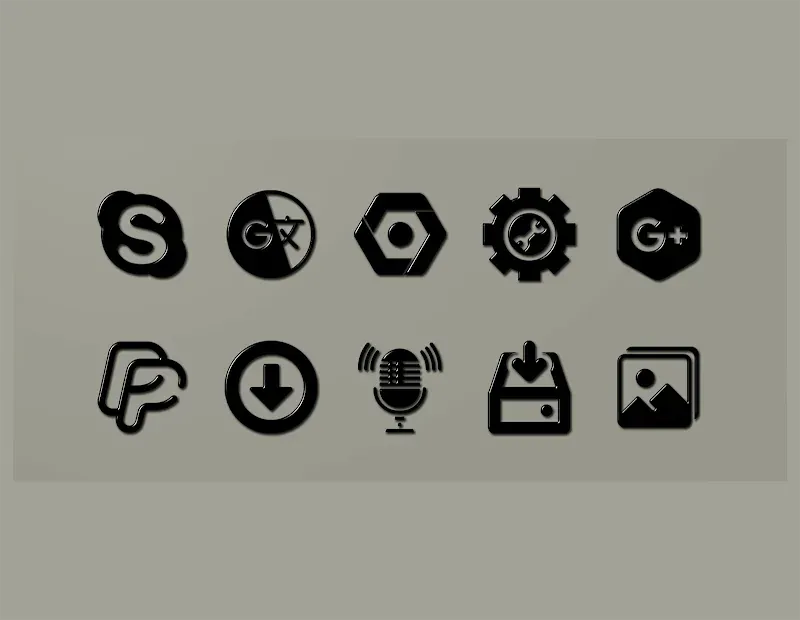 Black-PD Icon Pack screenshot 2