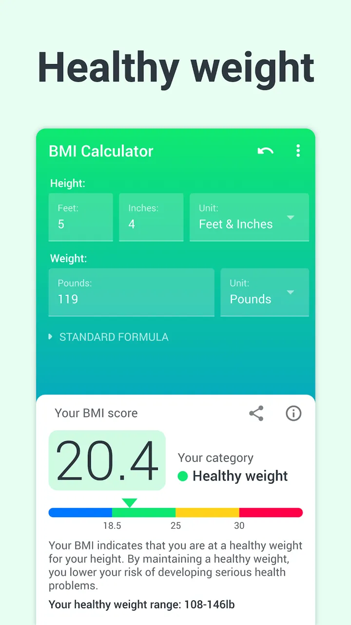 BMI Calculator screenshot 3