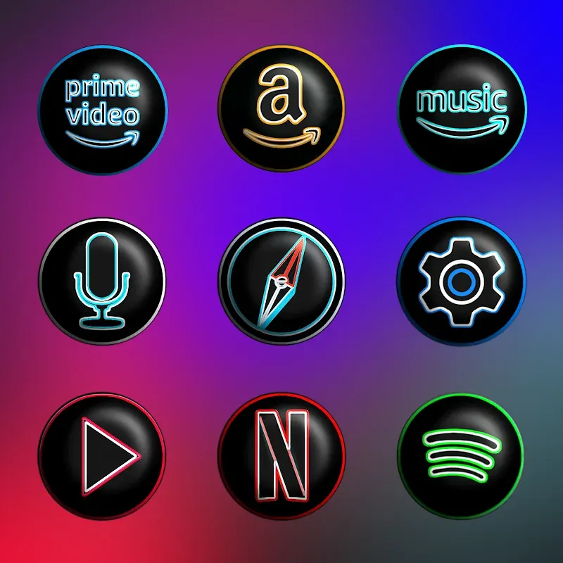 Pixly Dark 3D - Icon Pack screenshot 6