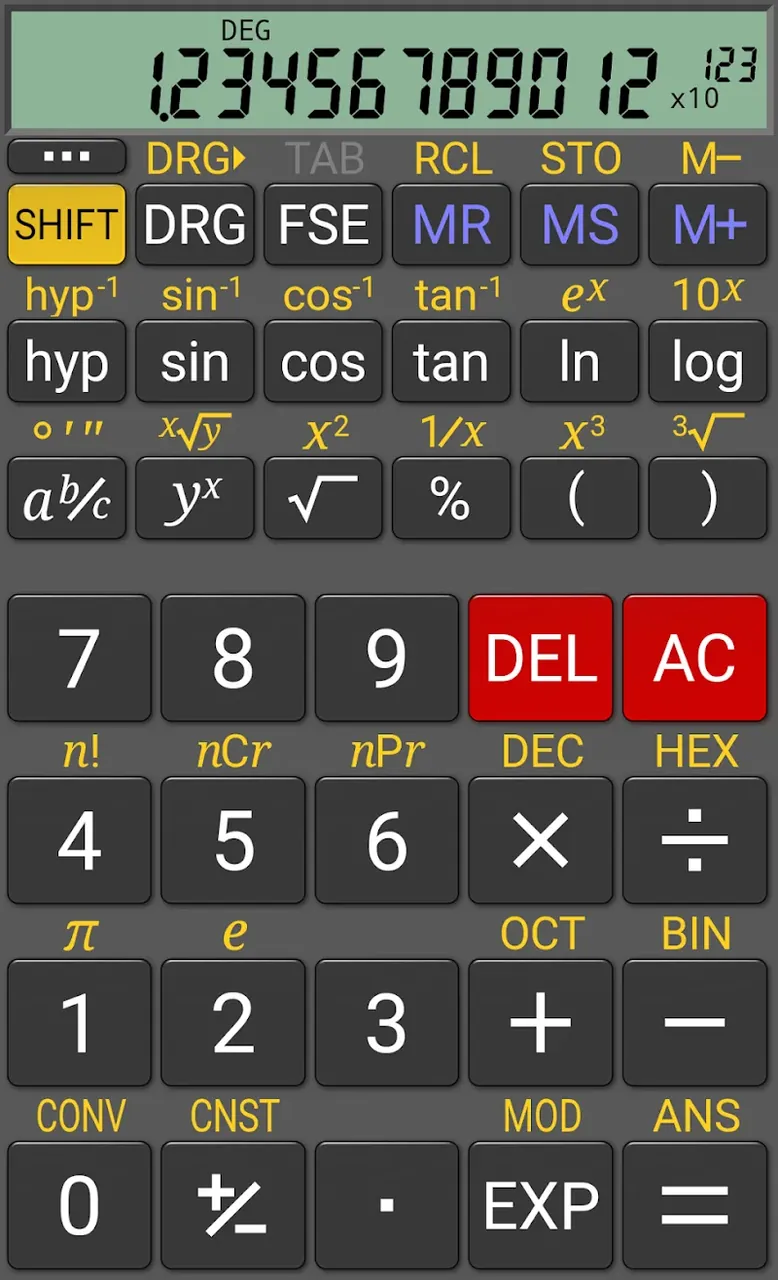 RealCalc screenshot 2