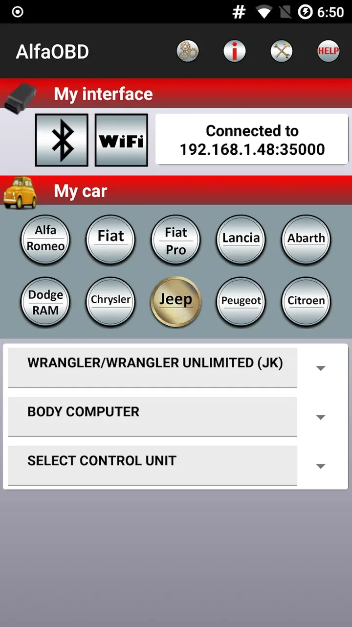AlfaOBD screenshot 2