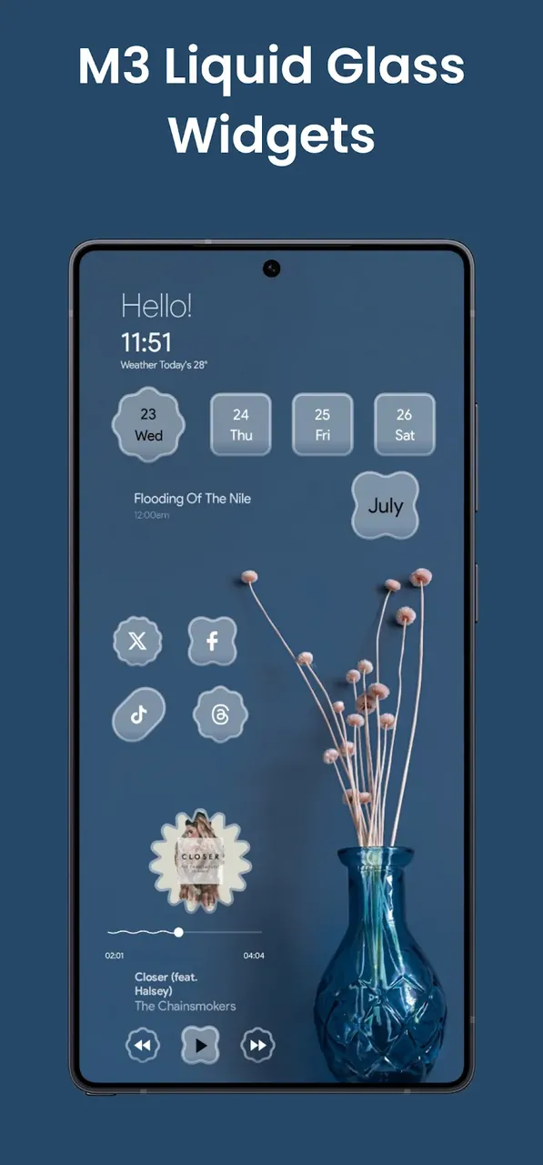 Material Glass Widgets screenshot 3