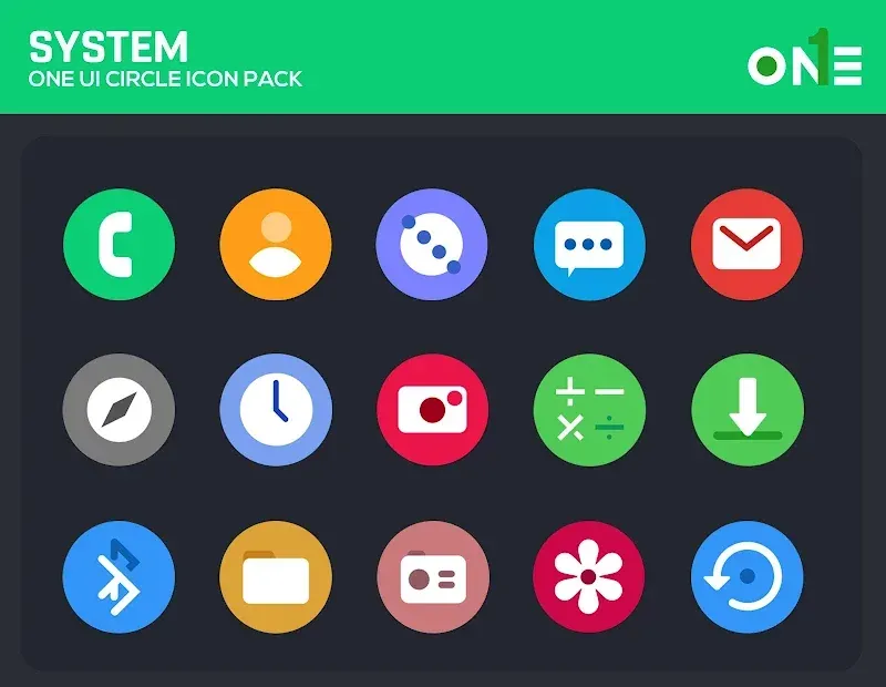 OneUI Circle Icon Pack preview 2