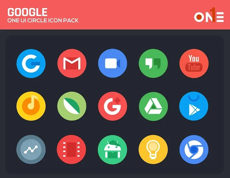 OneUI Circle Icon Pack preview 3