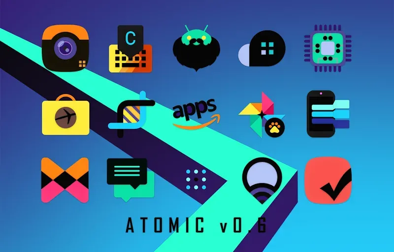 ATOMIC - Dark Retro Icon Pack screenshot 6