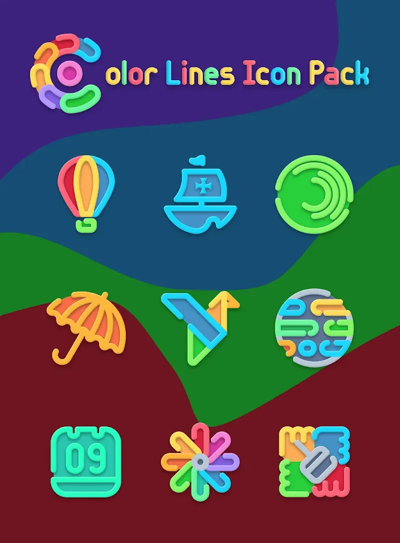 Color Line - Vibrant Icon Pack screenshot 2