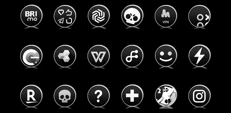 Dark Rounds icon pack screenshot 3