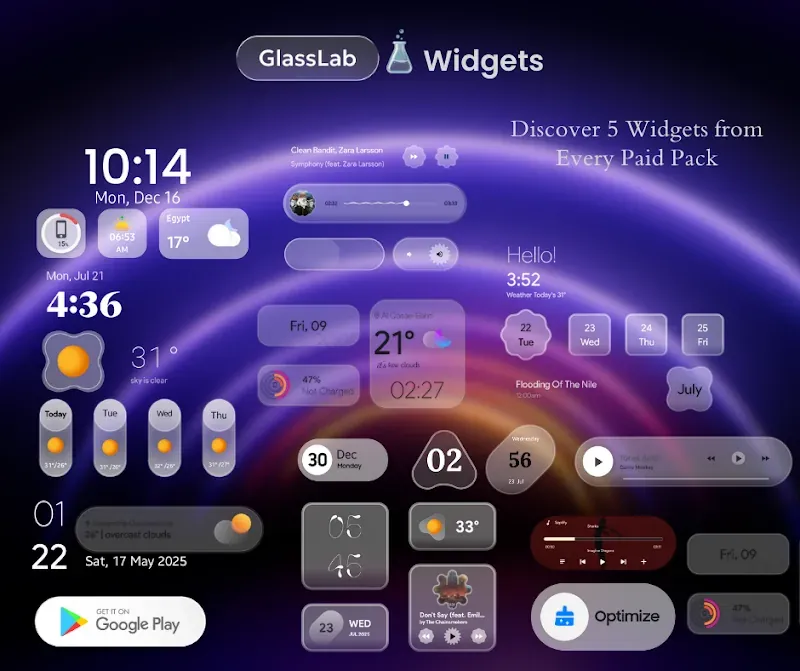 GlassLab Widgets screenshot 2