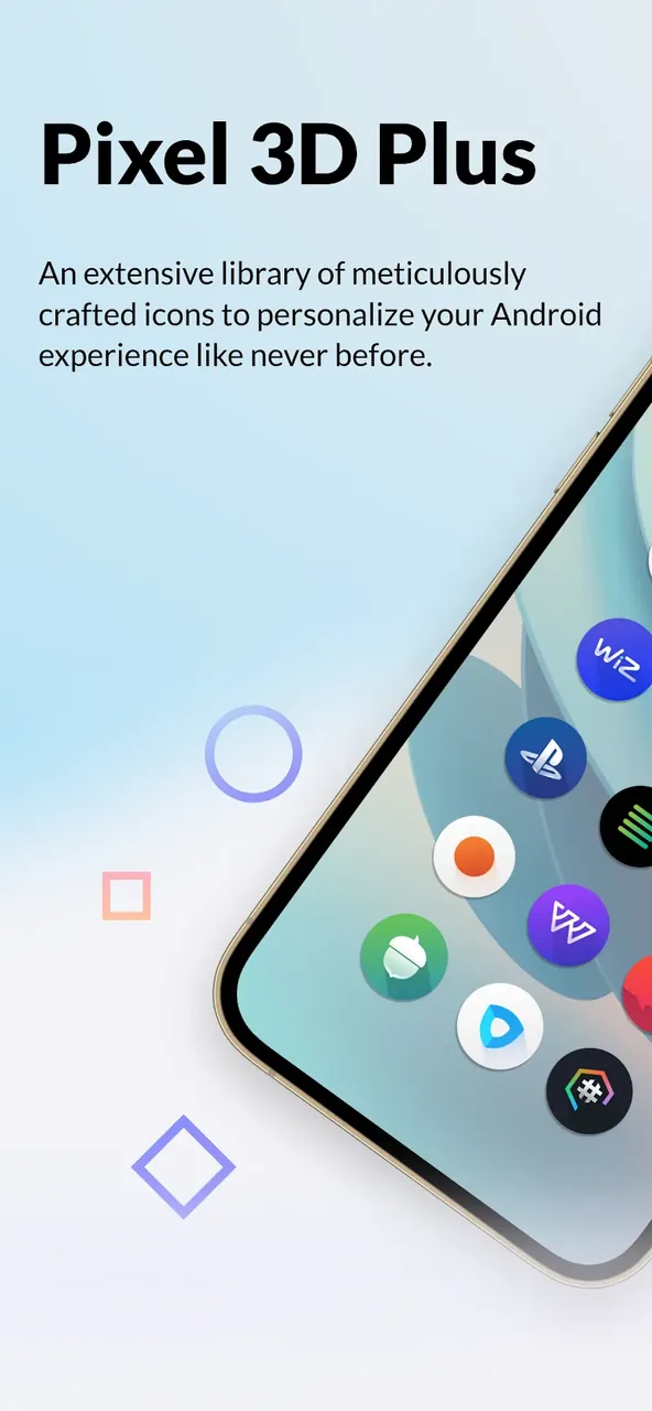 Pixel 3D Plus Icon Pack interface preview 6