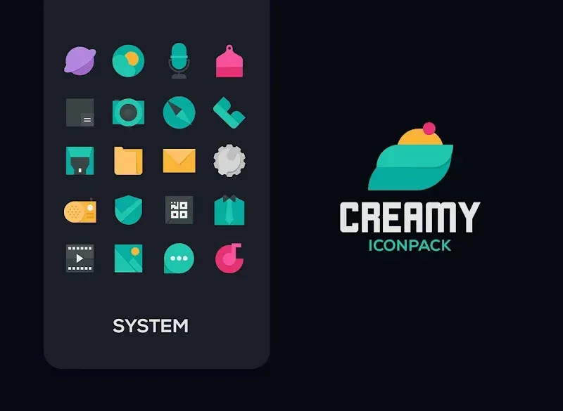 Creamy Icon pack screenshot 2