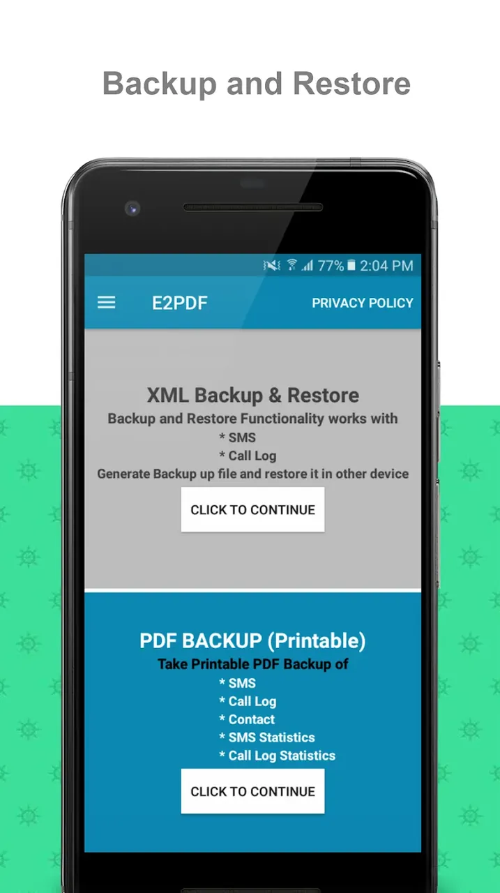 E2PDF (Backup & Restore) screenshot 2