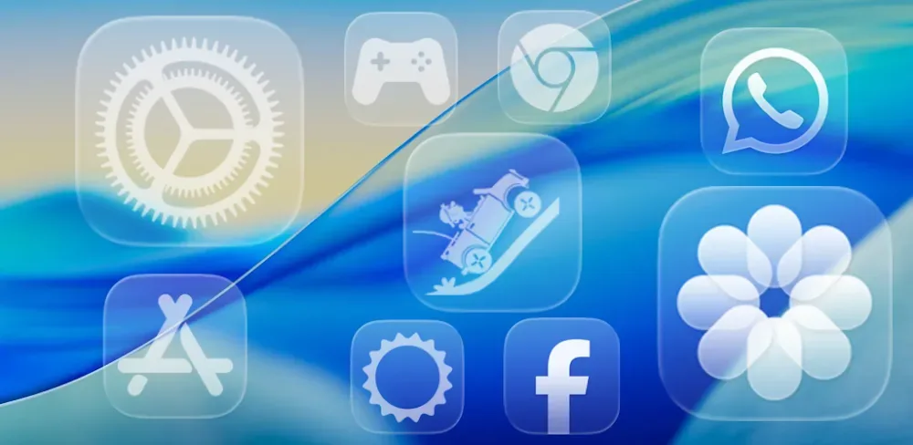 iOS Liquid Glass - Icon Pack screenshot 1