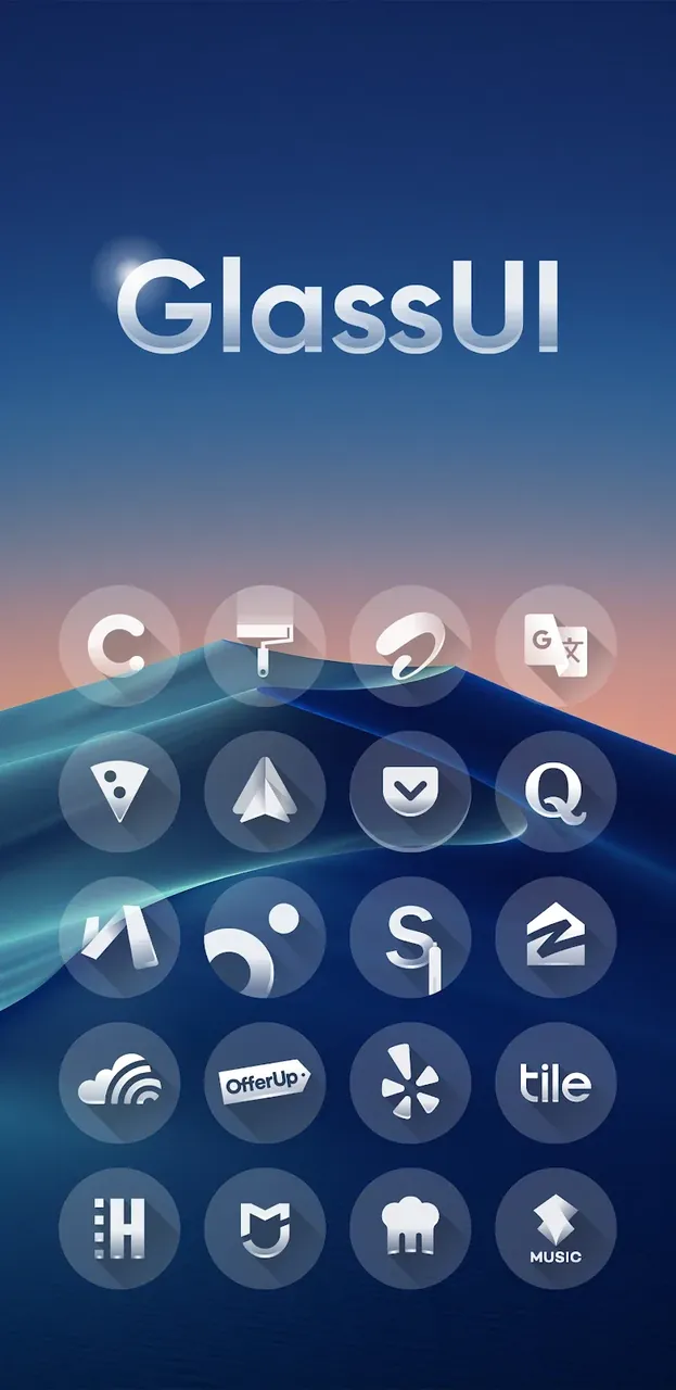 Glass UI Icon Pack preview image 2