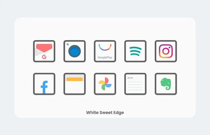 White Sweet Edge - Icon Pack screenshot 4