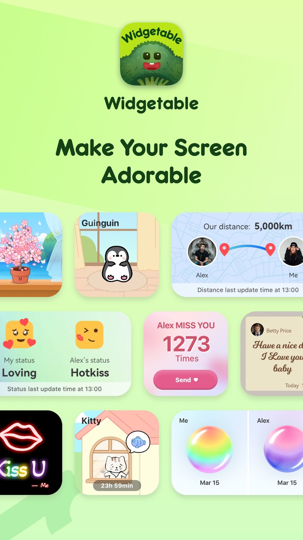 Widgetable: Adorable Screen screenshot 2