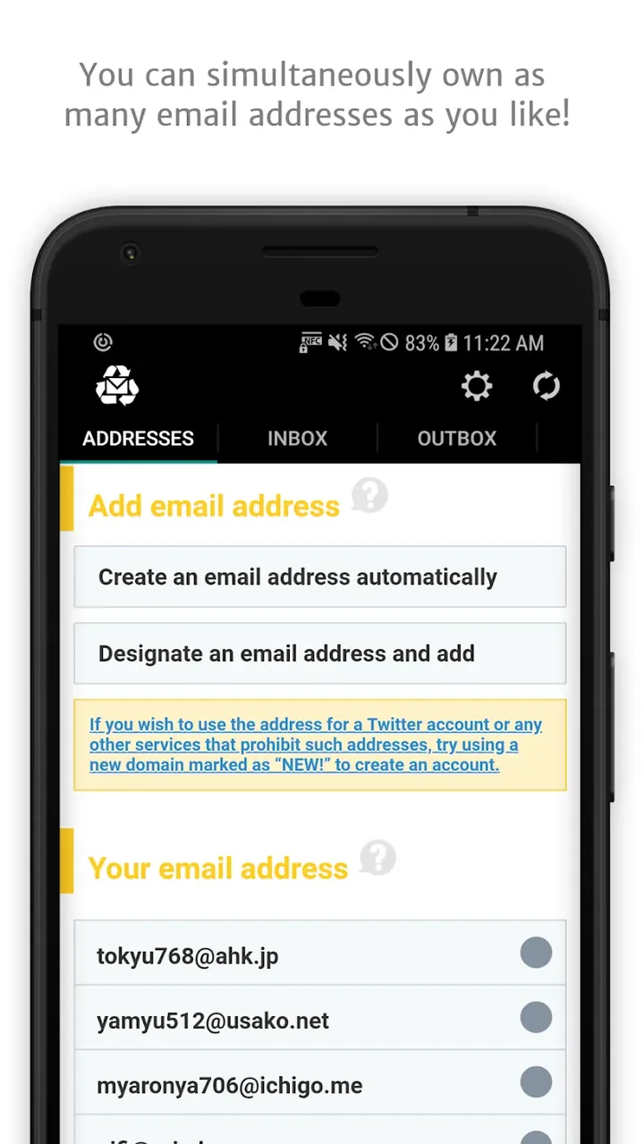 InstAddr screenshot 2