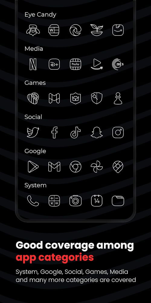 Vera Outline White Icon Pack screenshot 5