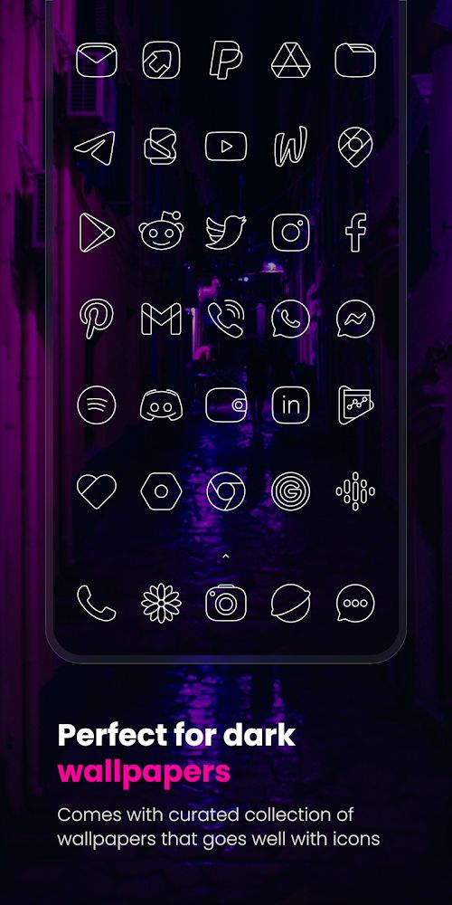 Vera Outline White Icon Pack screenshot 3