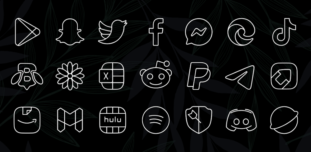 Vera Outline White Icon Pack screenshot 1