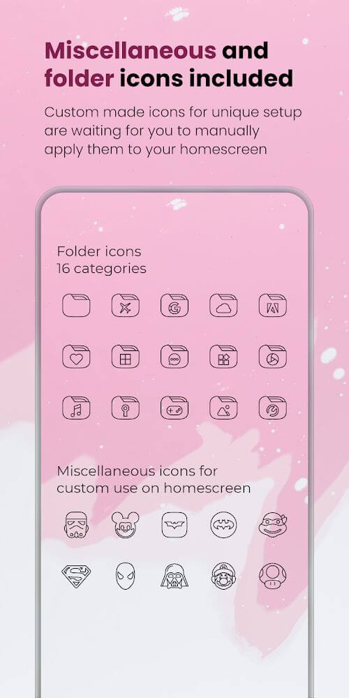 Vera Outline Black: Icon Pack screenshot 6