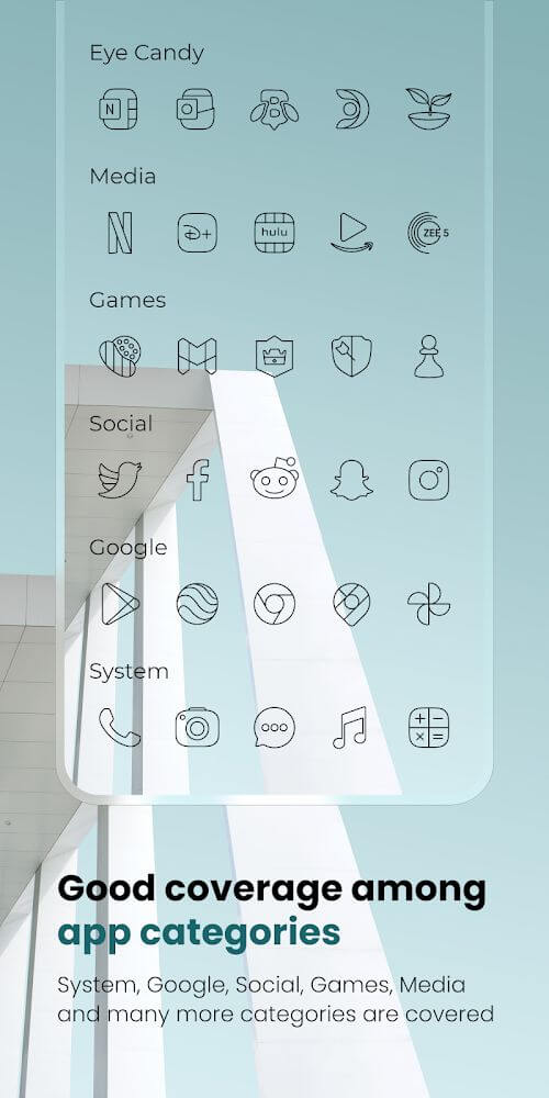 Vera Outline Black: Icon Pack screenshot 5