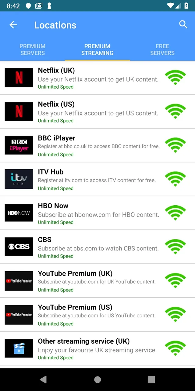 CyberVPN Screenshot 5