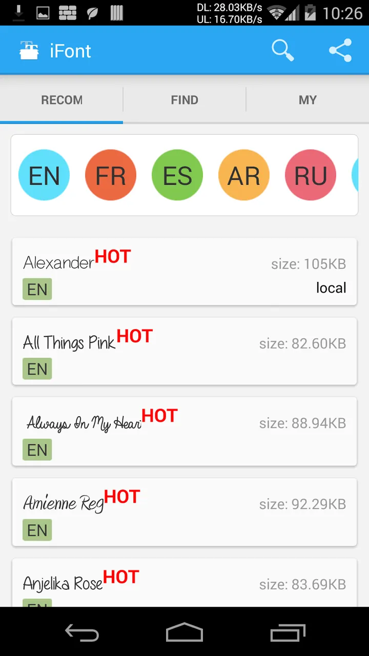 iFont screenshot 2